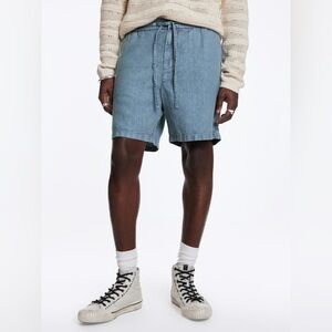$168 NWT Brand New John Varvatos Linen Blend Drawstring Shorts Size 33